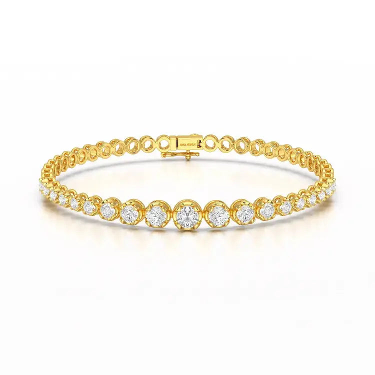 2.84 CT Round Cut Lab Diamond Tennis Bracelet Jama Jewels
