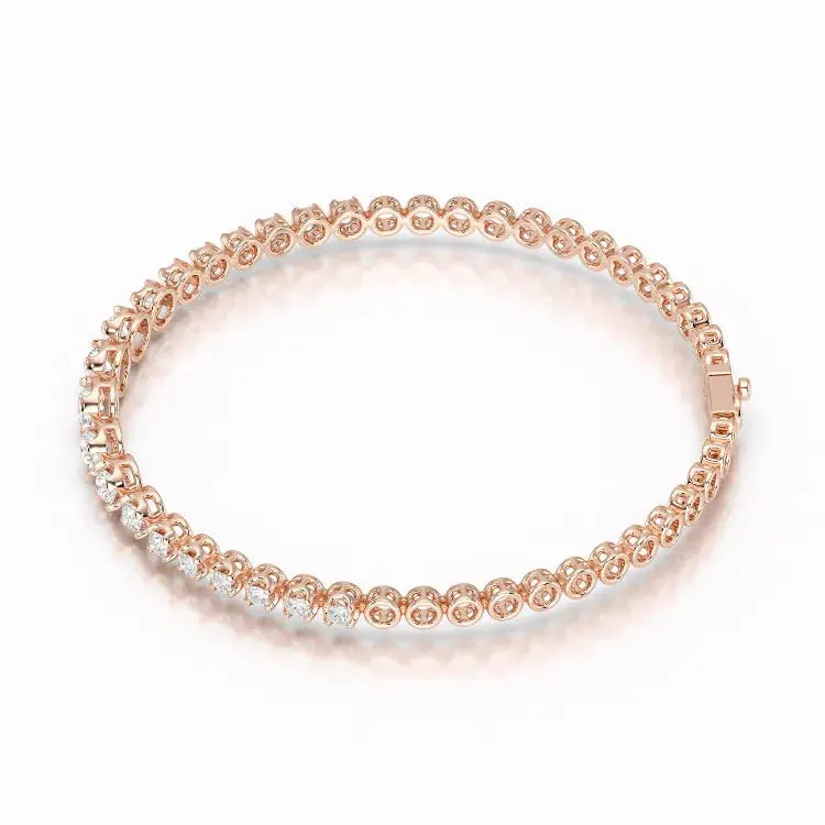 2.84 CT Round Cut Lab Diamond Tennis Bracelet Jama Jewels
