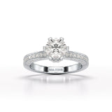 Round Lab Diamond 1.65 CT Simple Wedding Ring - Jama Jewels