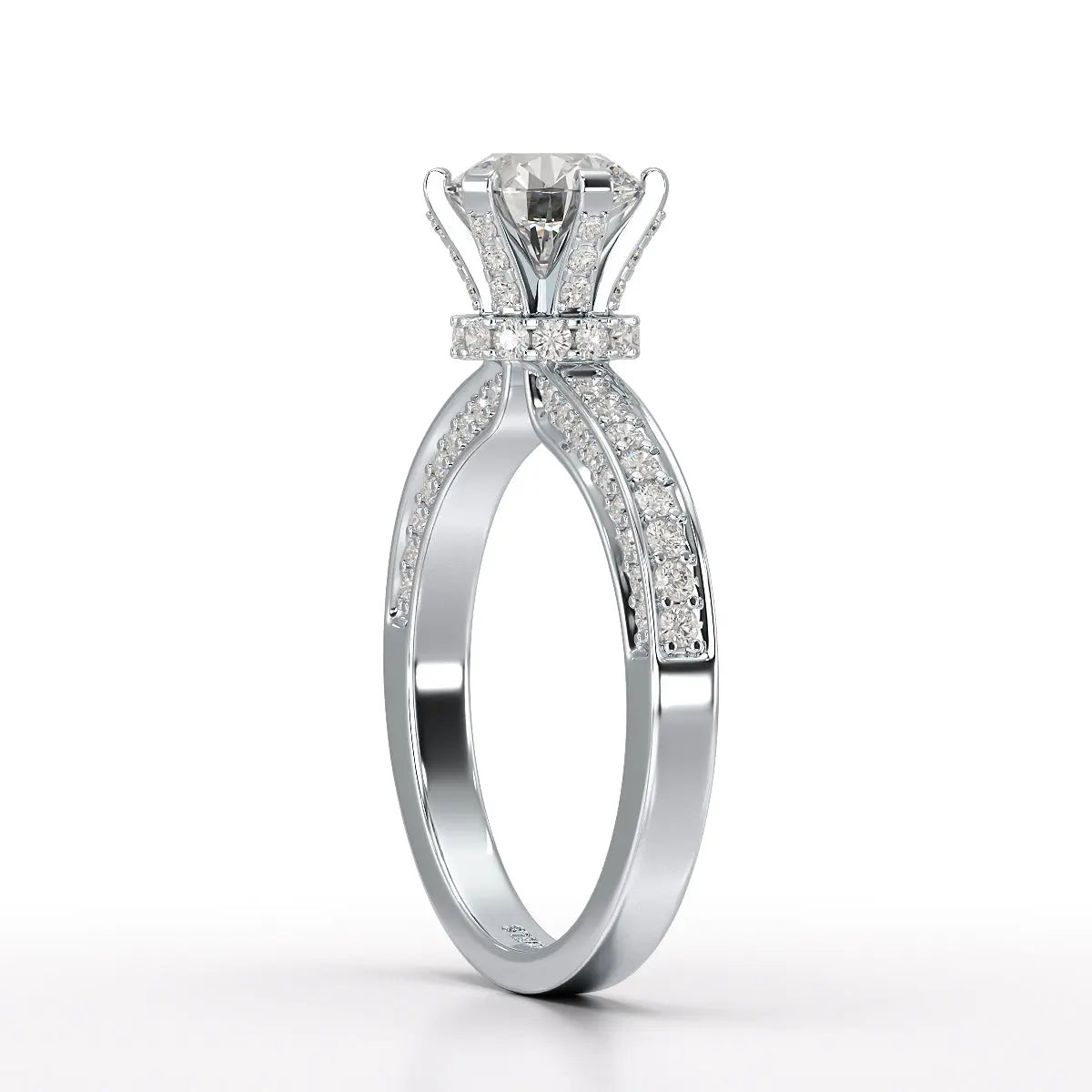 Round Lab Diamond 1.65 CT Simple Wedding Ring - Jama Jewels