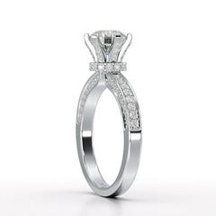 Round Lab Diamond 1.65 CT Simple Wedding Ring - Jama Jewels