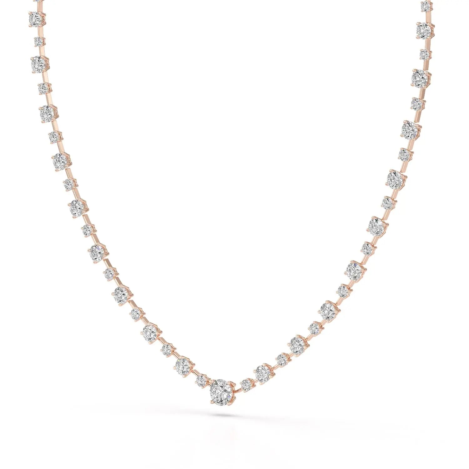 23.28 CT Lab Diamond Round Necklace Jama Jewels