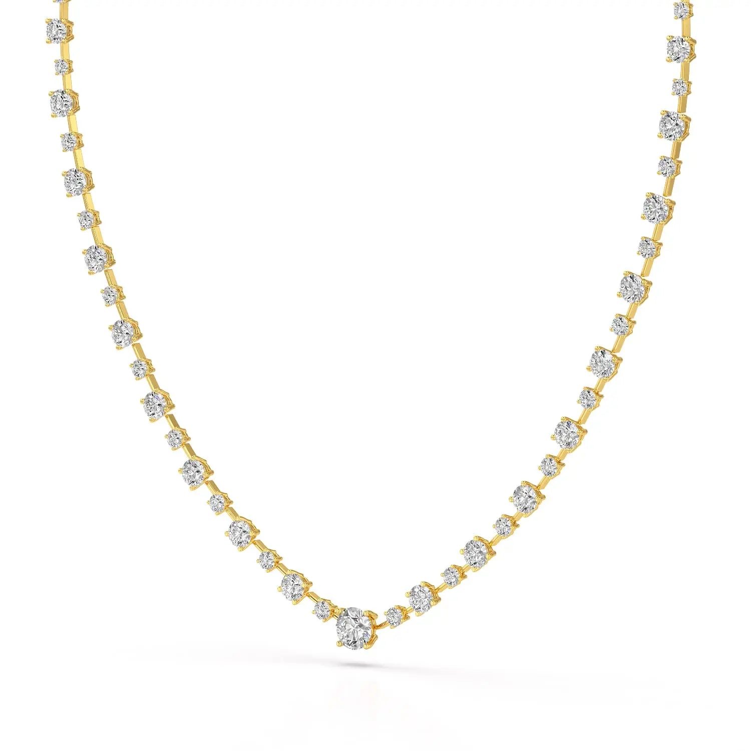 23.28 CT Lab Diamond Round Necklace Jama Jewels
