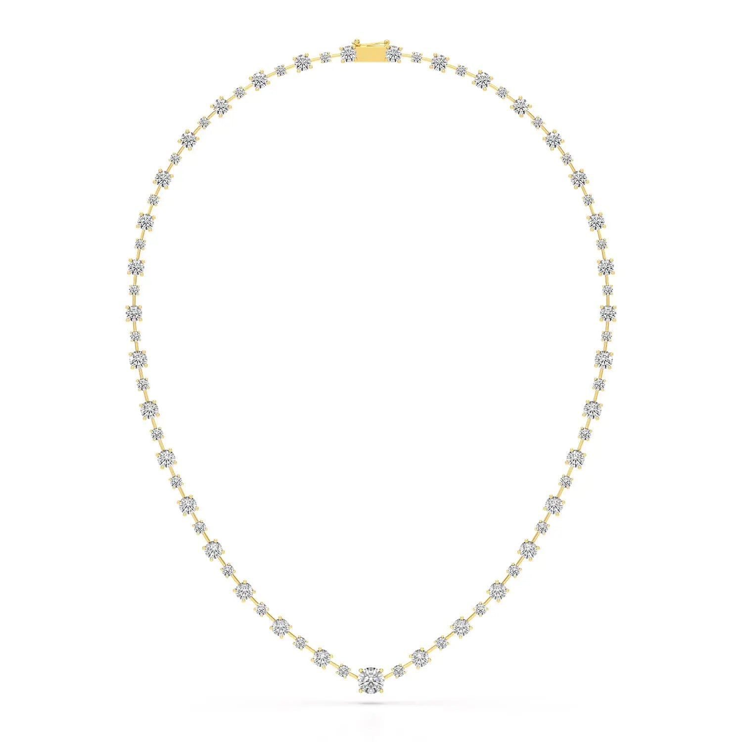 23.28 CT Lab Diamond Round Necklace Jama Jewels