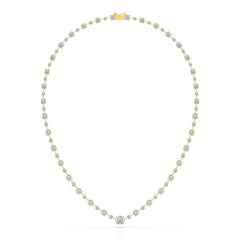 23.28 CT Lab Diamond Round Necklace Jama Jewels