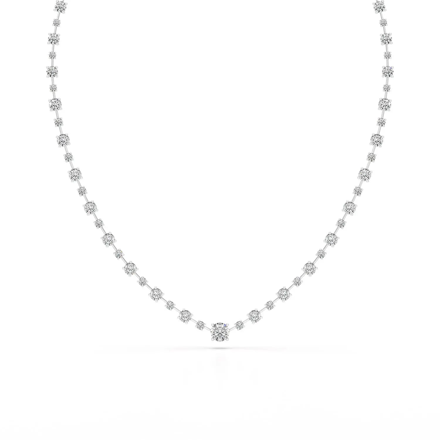 23.28 CT Lab Diamond Round Necklace Jama Jewels
