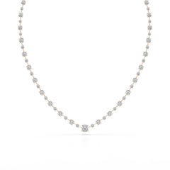 23.28 CT Lab Diamond Round Necklace Jama Jewels