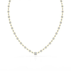 23.28 CT Lab Diamond Round Necklace Jama Jewels