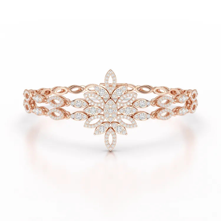 2 CT Lab Grown Diamond Two Layer Designer Bracelet