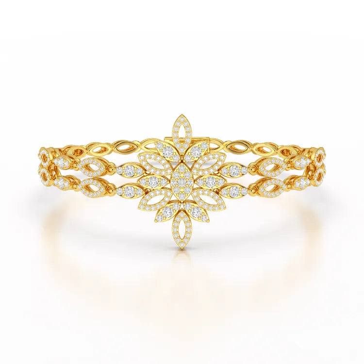 2 CT Lab Grown Diamond Two Layer Designer Bracelet