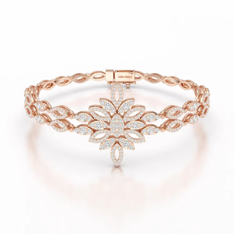 2 CT Lab Grown Diamond Two Layer Designer Bracelet