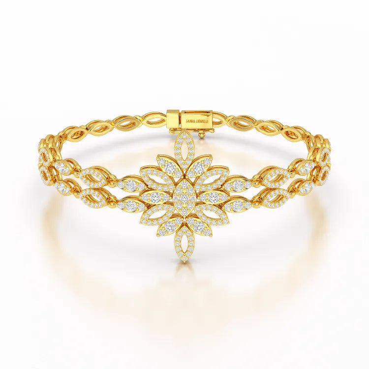 2 CT Lab Grown Diamond Two Layer Designer Bracelet