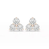 2 CT Three Stone Round Lab Diamond Earring