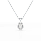 2 CT Halo Lab diamond Pear Cut Pendant
