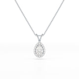 2 CT Halo Lab diamond Pear Cut Pendant