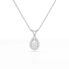 2 CT Halo Lab diamond Pear Cut Pendant