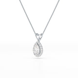 2 CT Halo Lab diamond Pear Cut Pendant