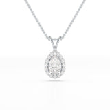 2 CT Halo Lab diamond Pear Cut Pendant