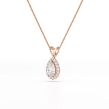 2 CT Halo Lab diamond Pear Cut Pendant