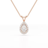 2 CT Halo Lab diamond Pear Cut Pendant