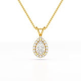 2 CT Halo Lab diamond Pear Cut Pendant