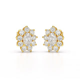 3.06 CT Lab Diamond Oval Cut Stud Earrings