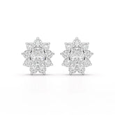 3.06 CT Lab Diamond Oval Cut Stud Earrings Jama Jewels