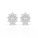 3.06 CT Lab Diamond Oval Cut Stud Earrings