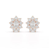 3.06 CT Lab Diamond Oval Cut Stud Earrings