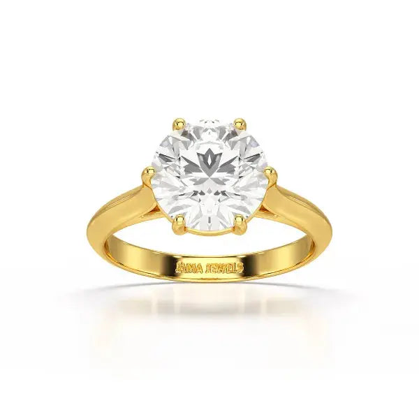 3 CT Solitaire Engagement Lab Grown Diamond Ring - Jama Jewels