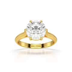 3 CT Solitaire Engagement Lab Grown Diamond Ring - Jama Jewels