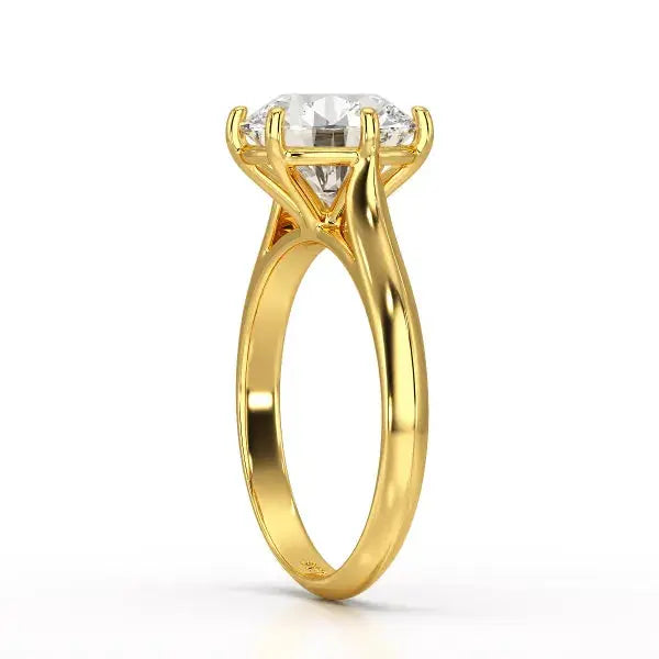 3 CT Solitaire Engagement Lab Grown Diamond Ring - Jama Jewels