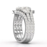 3.14 CT Marquise Cut Lab Diamond Layered Ring