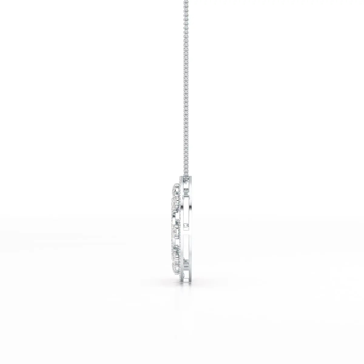 3.25 CT Round Cut Lab Diamond Pendant Jama Jewels