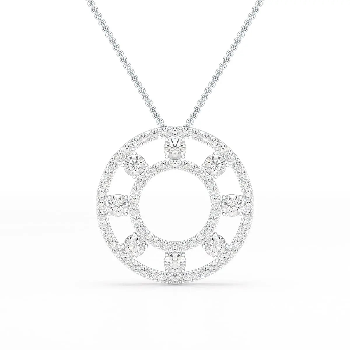3.25 CT Round Cut Lab Diamond Pendant Jama Jewels