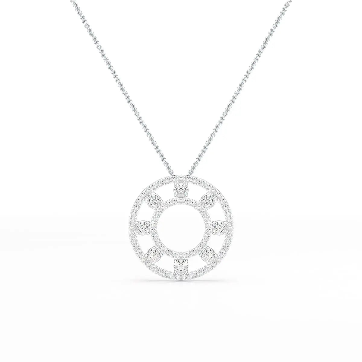 3.25 CT Round Cut Lab Diamond Pendant Jama Jewels