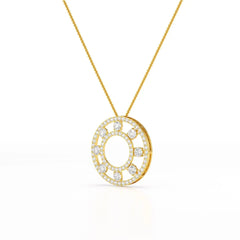 3.25 CT Round Cut Lab Diamond Pendant Jama Jewels