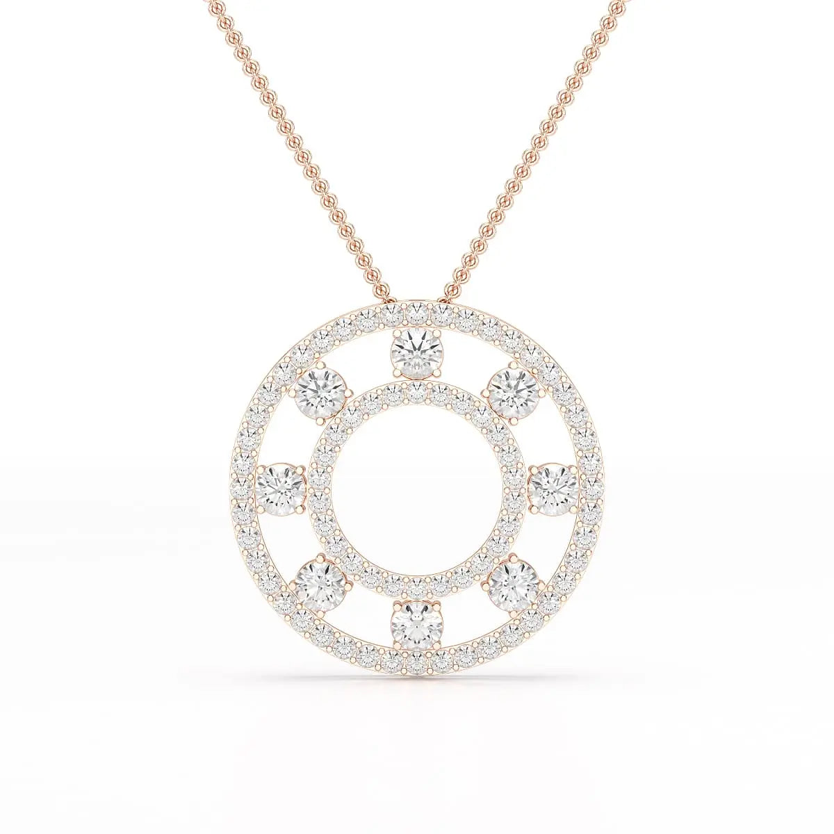 3.25 CT Round Cut Lab Diamond Pendant Jama Jewels