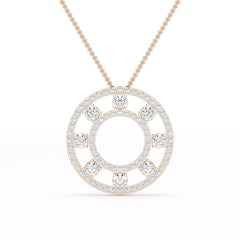 3.25 CT Round Cut Lab Diamond Pendant Jama Jewels