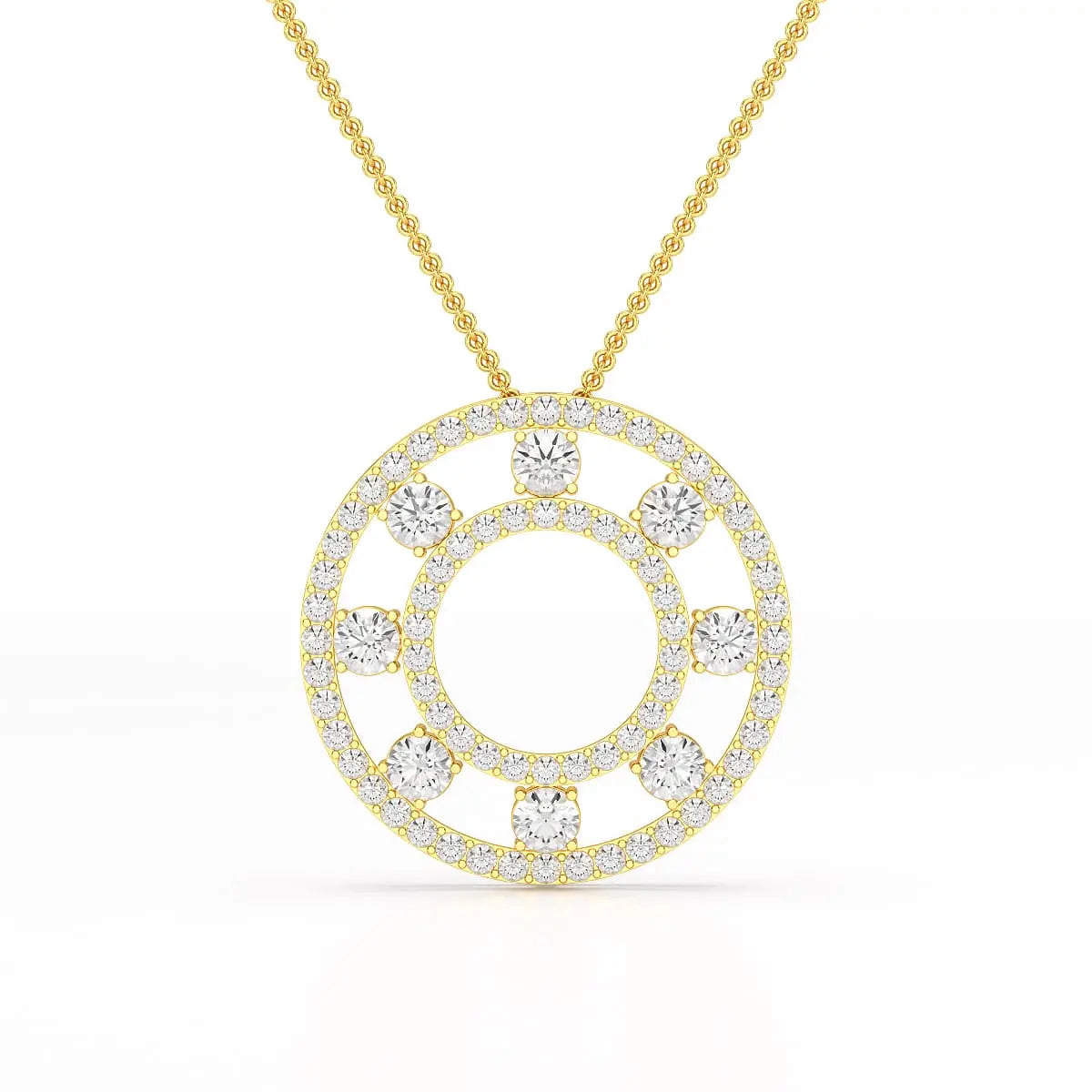 3.25 CT Round Cut Lab Diamond Pendant Jama Jewels