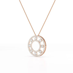 3.25 CT Round Cut Lab Diamond Pendant Jama Jewels