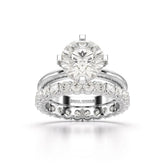 3.27 CT Round Cut Lab Diamond Hidden Halo Ring Jama Jewels