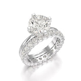 3.27 CT Round Cut Lab Diamond Hidden Halo Ring