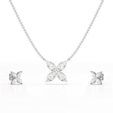 3.2 CT Marquise Cut Lab Diamond Earring and Pendant Set