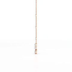 3.29 CT Pear Cut Lab Diamond Chain Pendant Jama Jewels