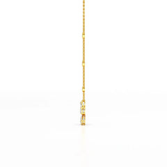 3.29 CT Pear Cut Lab Diamond Chain Pendant Jama Jewels