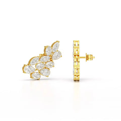 3.4 CT Multi Shape Lab Diamond Stud Earrings Jama Jewels