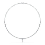 Baguette Cut Lab Created Diamond 3.53 CT Necklace
