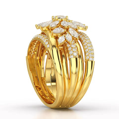3.58 CT Lab Diamond Layered Ring Jama Jewels