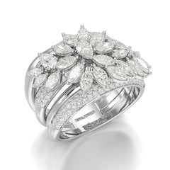 3.58 CT Lab Diamond Layered Ring Jama Jewels